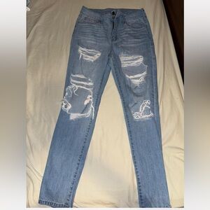 Distressed Blue Women's Jeans